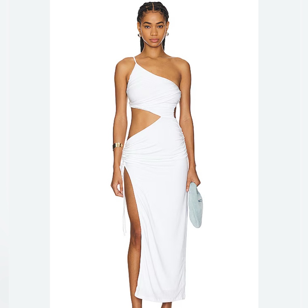 SNDY’S nera cutout maxi dress Chic One-Shoulder White Dress